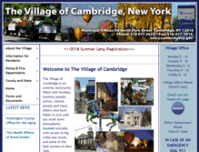 Tablet Screenshot of cambridgeny.gov